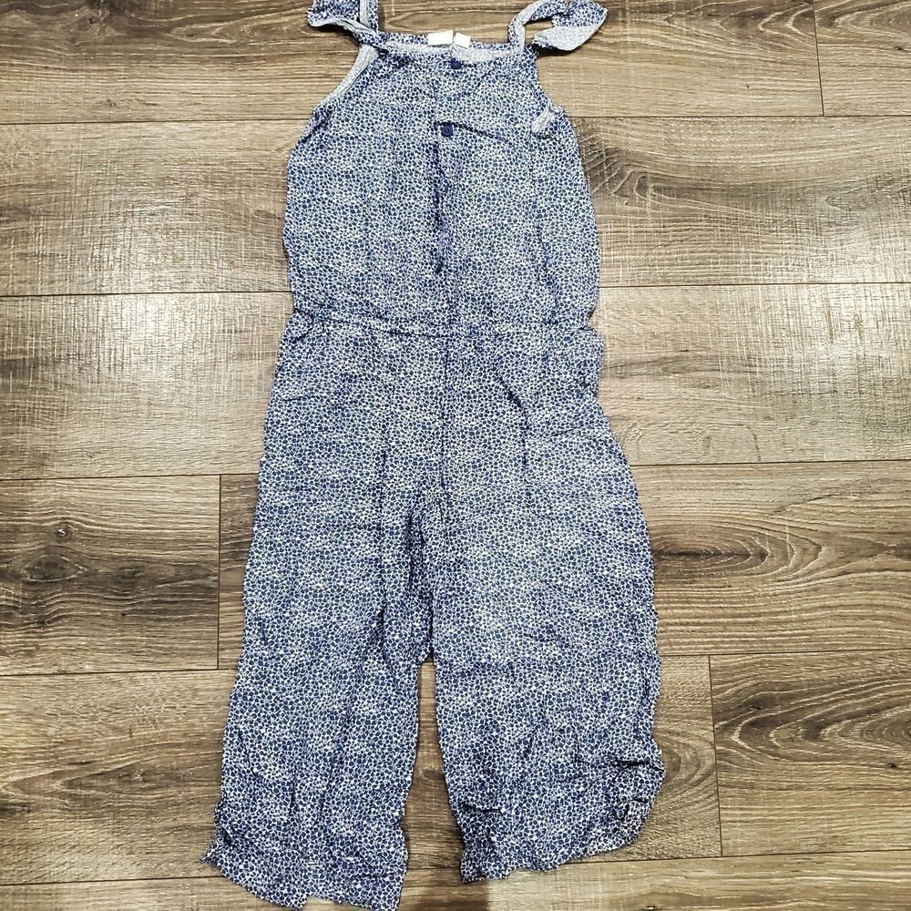 Girls GAP Jumpsuit Size Large L Blue Patterned Jumpsuit